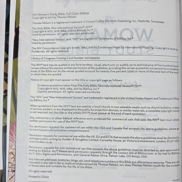 NIV the Woman's Study Bible by Thomas Nelson (2018, Hardcover) New. - Picture 5 of 11